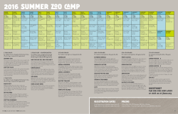 2016 summer zoo camp