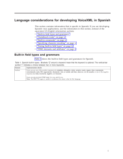 Considerations for developing VoiceXML in Spanish