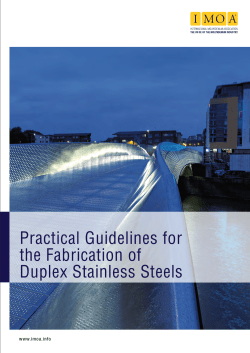 Practical Guidelines for the Fabrication of Duplex Stainless Steels
