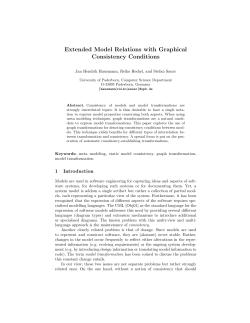 Extended Model Relations with Graphical Consistency Conditions
