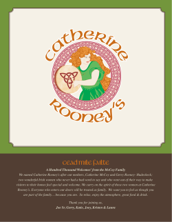 Cead Mile Failte - Catherine Rooney`s