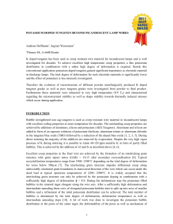 Potassium Doped Tungsten Beyond Incandescent Lamp Wires