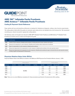 2016 AMS 700™ Inflatable Penile Prosthesis and