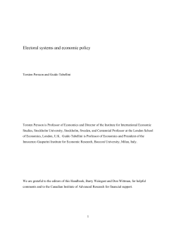 Electoral systems and economic policy
