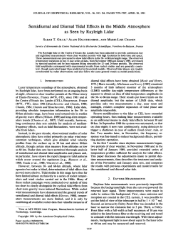 Semidiurnal and Diurnal Tidal Effects in the