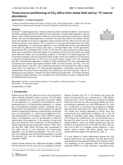 Three-source partitioning of CO2 efflux from maize field soil by 13C