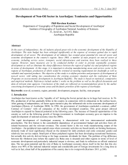 Development of Non-Oil Sector in Azerbaijan