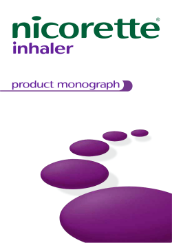 Nicorette Inhaler - Center for Tobacco Control Research and