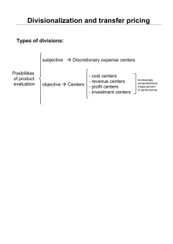 Divisionalization and transfer pricing