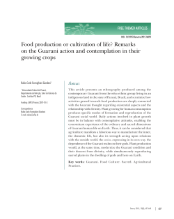 Food production or cultivation of life? Remarks on the Guarani