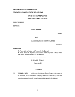 eastern caribbean supreme court federation of saint christopher and