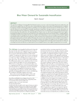 Blue Water Demand for Sustainable Intensifi cation