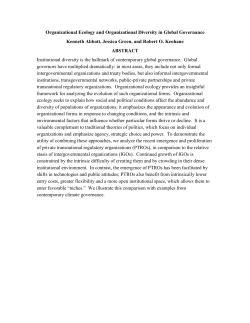 Organizational Ecology and Organizational Diversity in Global