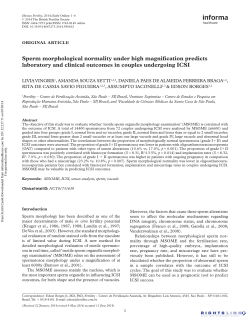 Sperm morphological normality under high magnification predicts