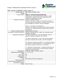 SBAC - Sample Items - Grade 3 Math