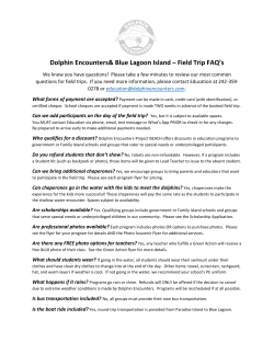 Field Trip FAQ`s - Dolphin Encounters