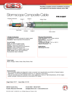7 Single Conductors Conductors: 22 AWG stranded tin plated