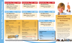 R esidential Service Offerings for Oskaloosa