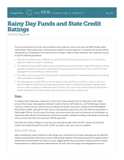 Rainy Day Funds and State Credit Ratings