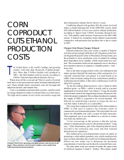 CORN COPRODUCT CUTS ETHANOL PRODUCTION COSTS