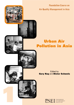 Urban Air Pollution in Asia - Stockholm Environment Institute