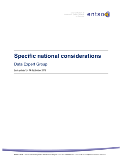 Specific national considerations - entso-e