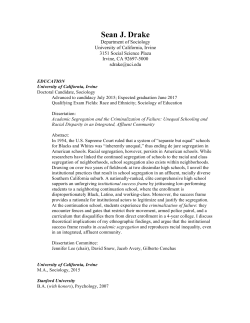 Sean J. Drake - UCI School of Social Sciences