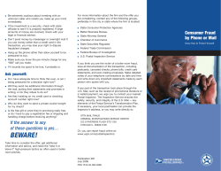 Publication 281 &mdash; Consumer Fraud by Phone or Mail