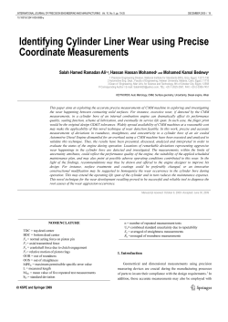 Identifying Cylinder Liner Wear using Precise Coordinate
