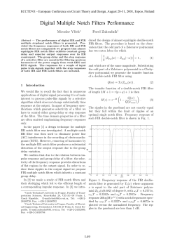 Digital Multiple Notch Filters Performance