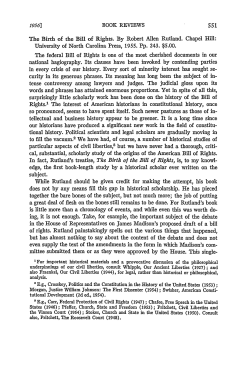 Review of The Birth of the Bill of Rights by Robert Allen Rutland