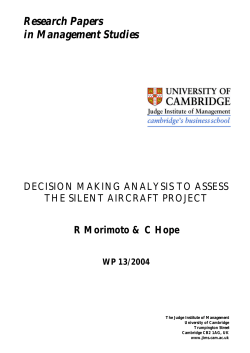 PDF - Decision Making Analysis to Assess the Silent Aircraft Project