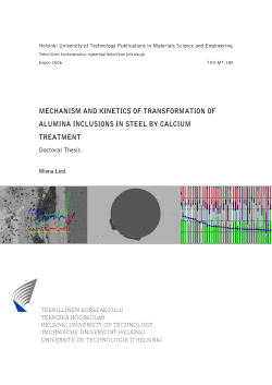 mechanism and kinetics of transformation of alumina inclusions in