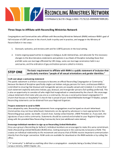 STEP ONE - Reconciling Ministries Network