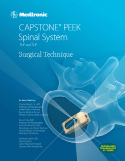 CAPSTONE&reg; PEEK Spinal System