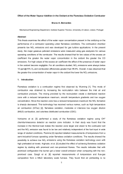 Effect of the Water Vapour Addition in the Oxidant