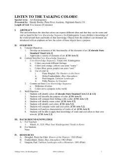 Listen to the Talking Colors