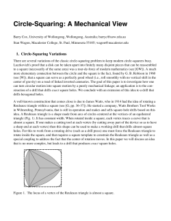 Circle-Squaring: A Mechanical View