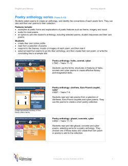 Poetry anthology series