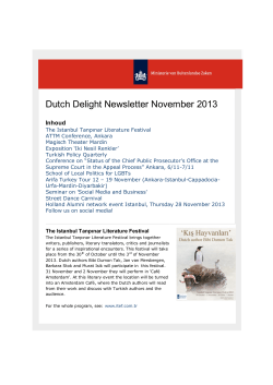Dutch Delight Newsletter November 2013