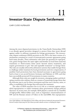 Investor-State Dispute Settlement
