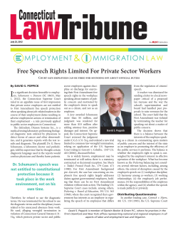 Free Speech Rights Limited For Private Sector Workers