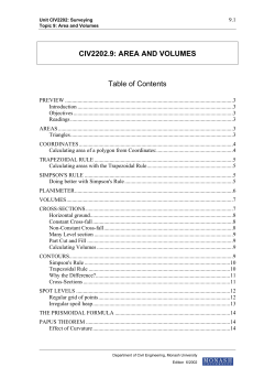 area and volumes