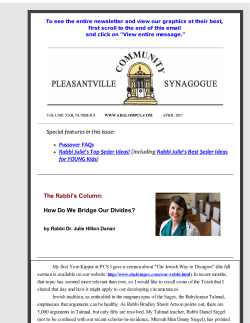 Passover FAQs Rabbi Julie`s Top Seder Ideas!