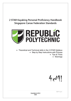 RP SCF 2 Star Handbook - Singapore Canoe Federation