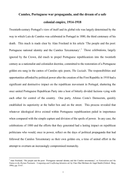 "Cam&otilde;es, Portuguese war propaganda, and the dream of a safe
