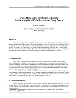 Image Reparation Strategies in Sports