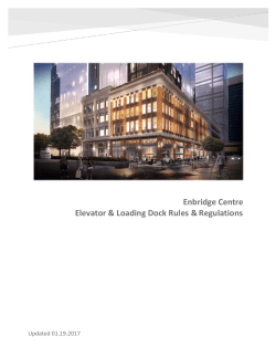 Elevator and Loading Dock Rules and Regulations