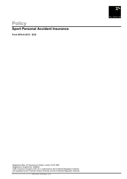 Personal Accident Wording