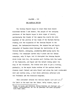CHAPTER - III The Persian Empire began to crack when weak rulers